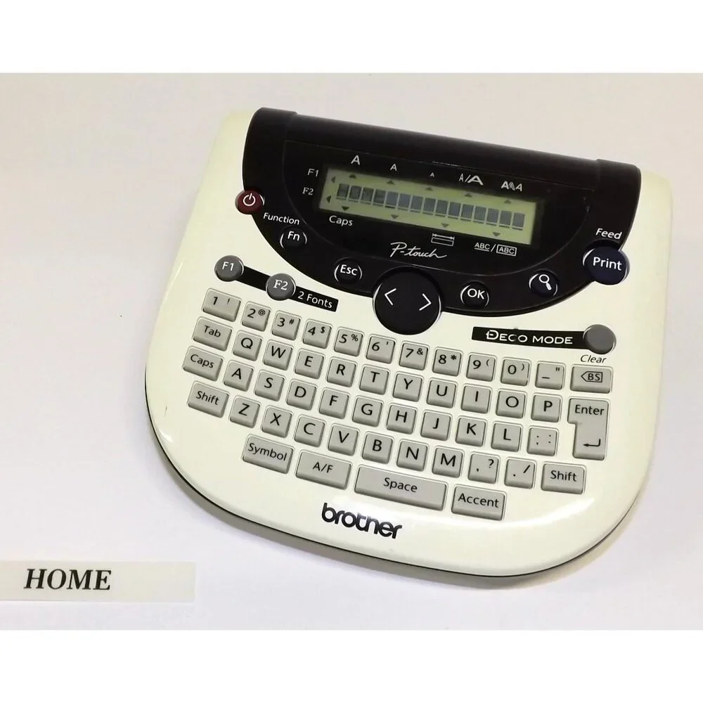 Brother P-Touch PT-1290 Label Maker With Deco Mode & 12mm Tape Battery Operated
